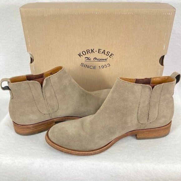 Kork-Ease Shoes - Kork-Ease Velma Suede Chelsea Boot Taupe Size 6